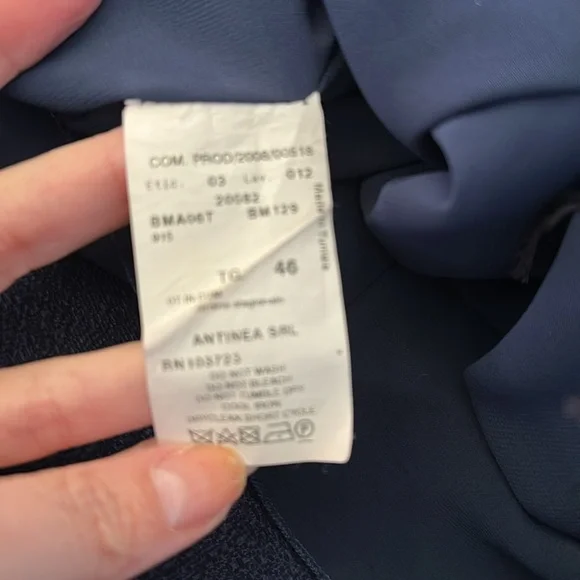 Armani Collezioni Navy Feather Dress 10 - Picture 6 of 7